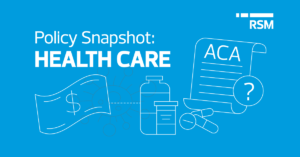 Policy snapshot: Health care
