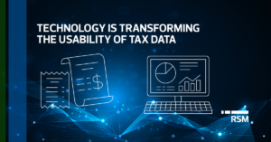 Technology is transforming the usability of tax data