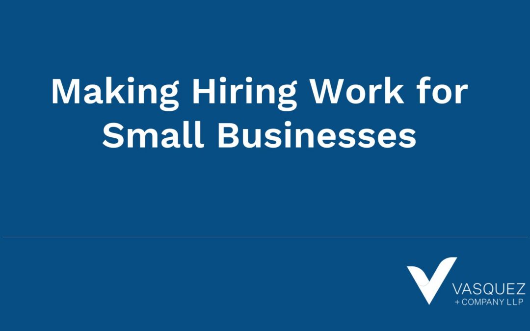 Making Hiring Work for Small Businesses
