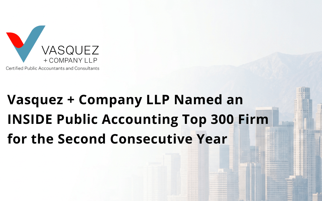 Vasquez + Company LLP Receives the 2026 CalCPA Award for Community Impact