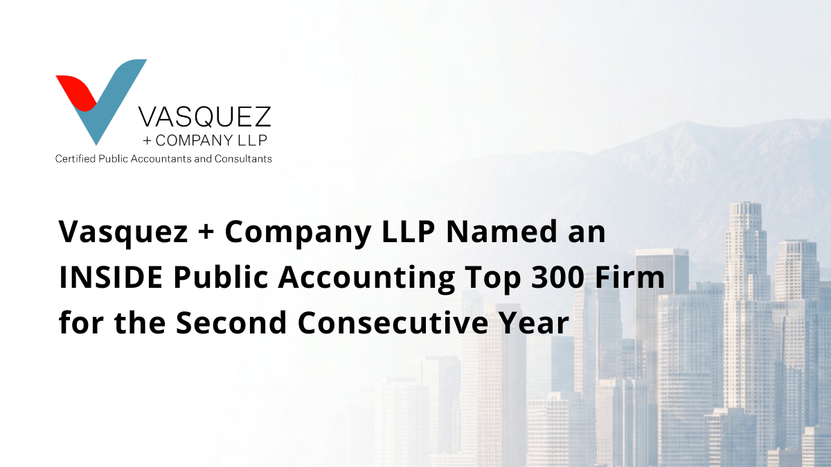 Vasquez + Company LLP Receives the 2026 CalCPA Award for Community Impact